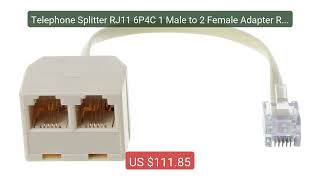 Telephone Splitter RJ11 6P4C 1 Male to 2 Female Adapter RJ1... — Top Pick 2026 | Unbeatable Price!