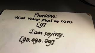 [ɡ] voiced velar plosive consonant