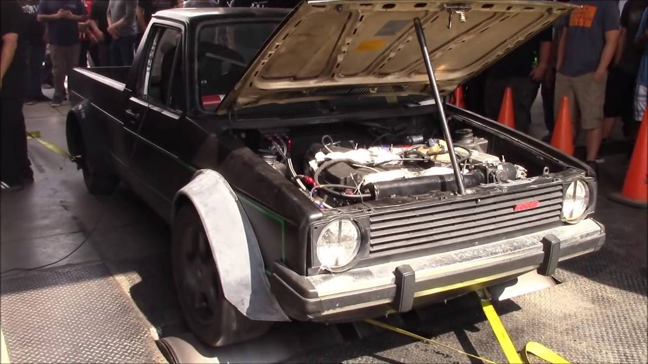 Turbocharged VR6 Rabbit PIckup Dyno Sloppy Mechanics Fall Dyno Day