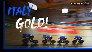 Italy Men FLY to European Title in Team Pursuit! | Eurosport