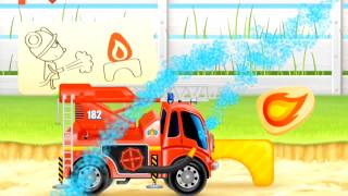 NEW! Play in the Sand Pit with Mouse Fire Engine Truck! (narrated) [소방차 핀] screenshot 3
