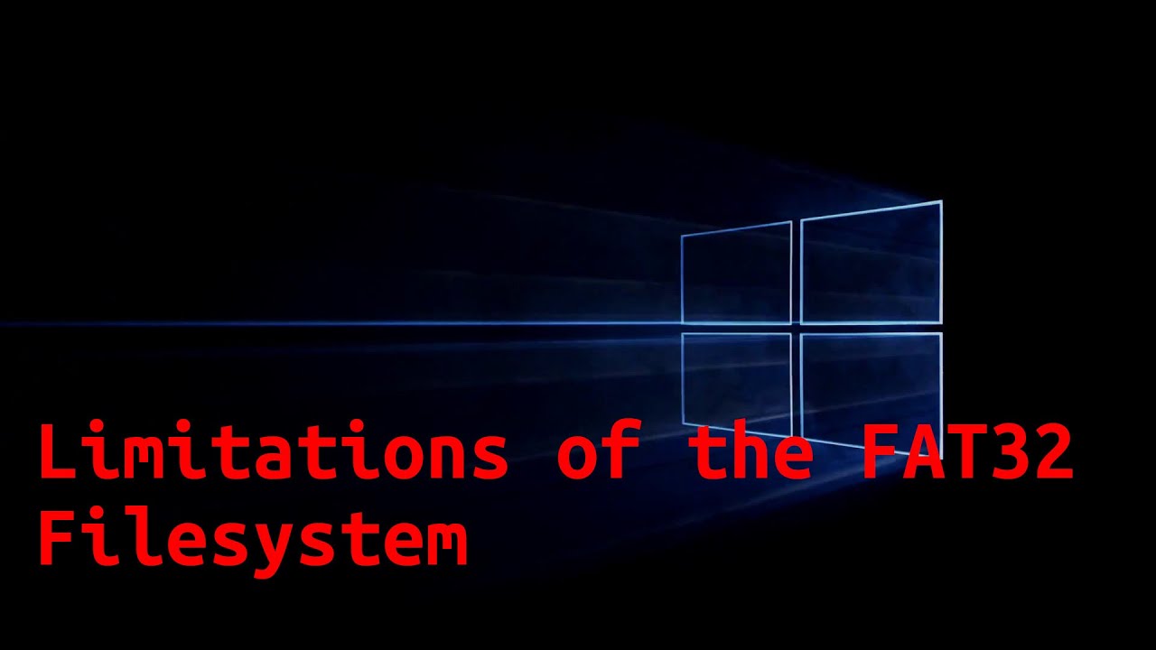 Limitations of the FAT32 filesystem