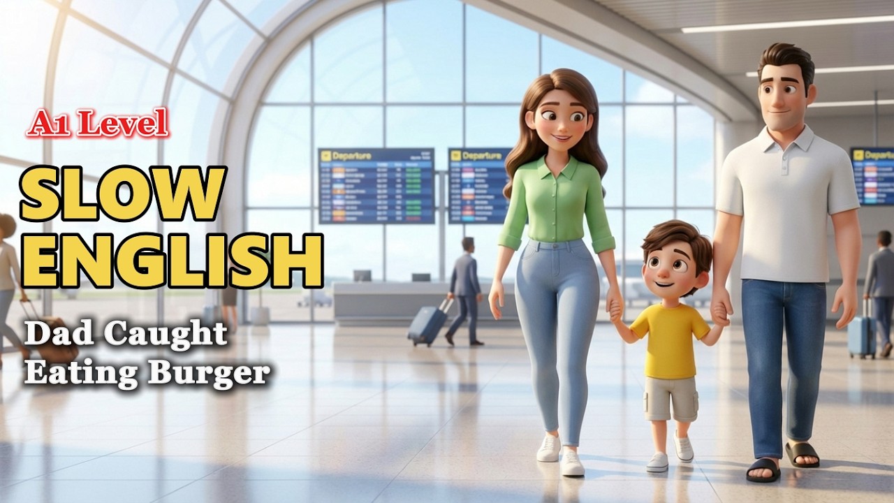 Family Trip to the Airport | Easy English Listening Practice (A1 Level)