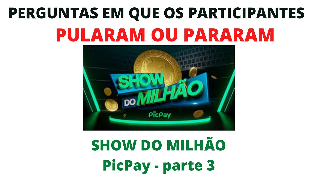 15 perguntas não respondidas do Show do Milhão - Número 3 - Você