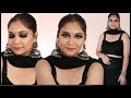 Durga Puja Makeup Look | Easy Black Smokey Eyes without eyeshadow ft. Plum Goodness | Nidhi Katiyar