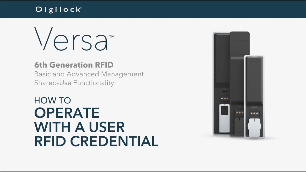 How to Operate with a User RFID Credential | Versa RFID | Shared Use ...