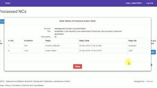 Implementation on corrective action by LAB