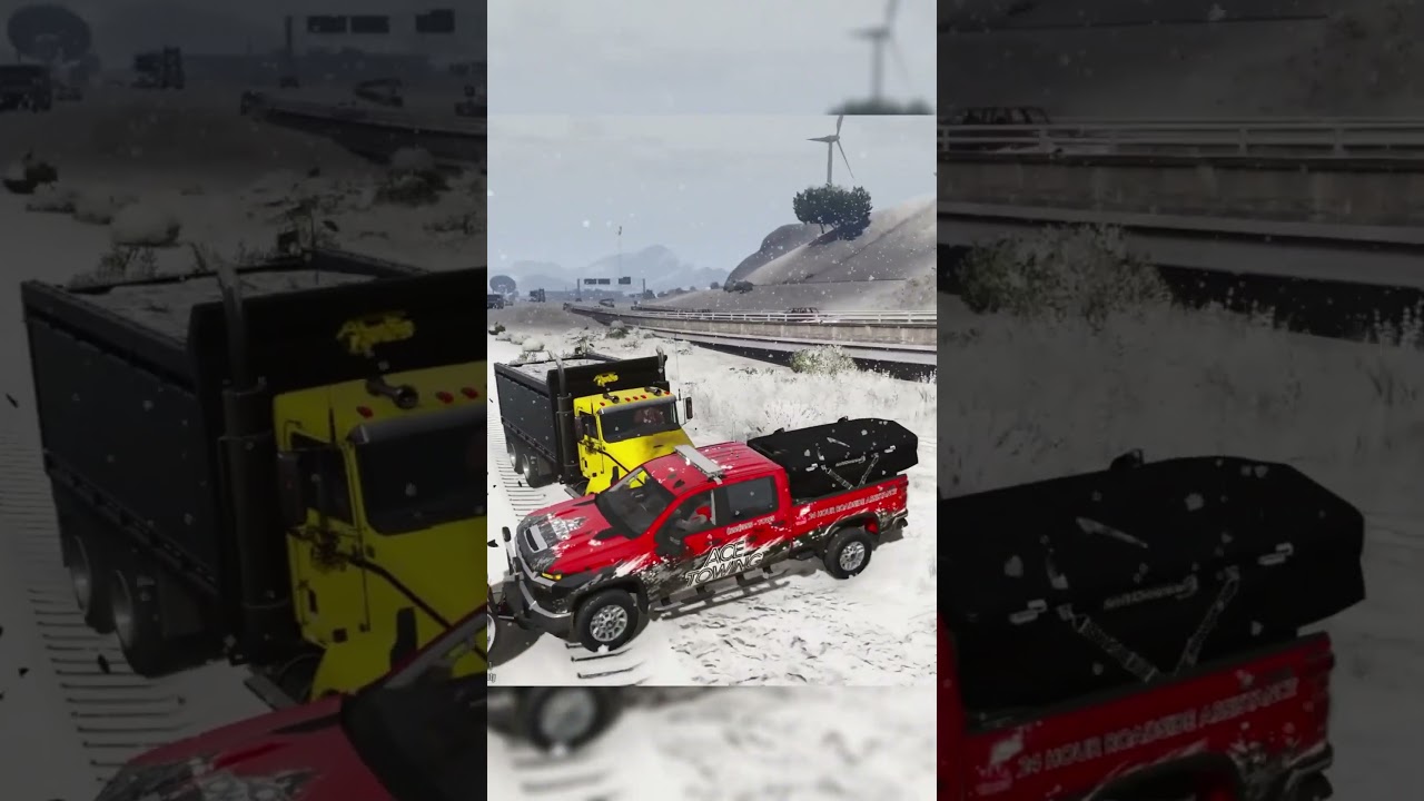 Водитель снегоуборочной машины сходит с ума в GTA 5 RP!