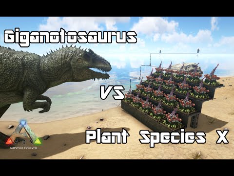 ARK: Survival Evolved - Giganotosaurus vs Plant Species X ...