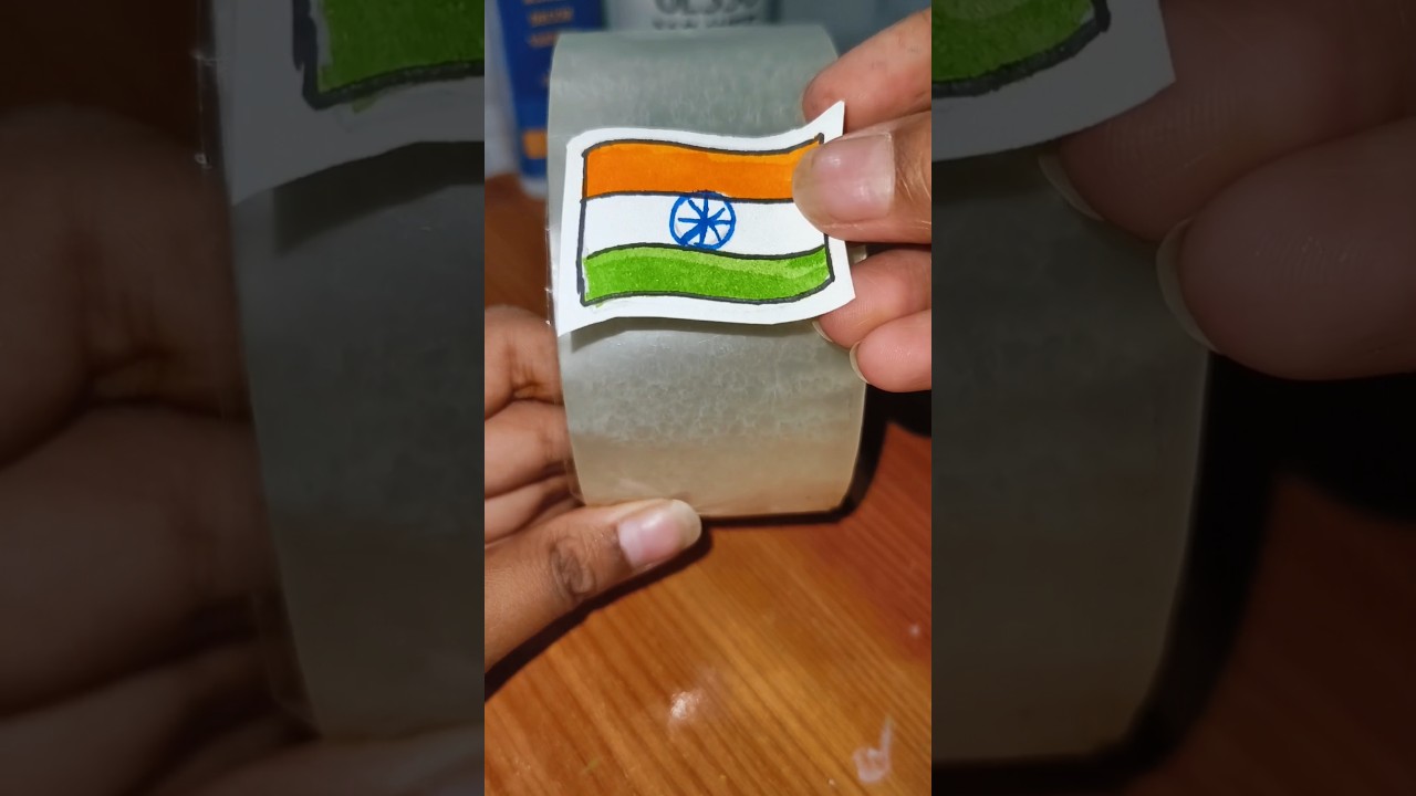 DIY Indian flag stickers🇮🇳