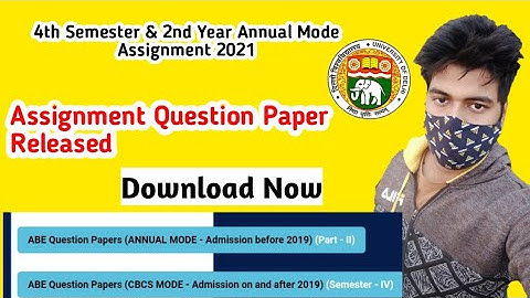 DU SOL: 4th Semester & 2nd Year Annual Mode Assignment Question Paper Released Now | College Updates