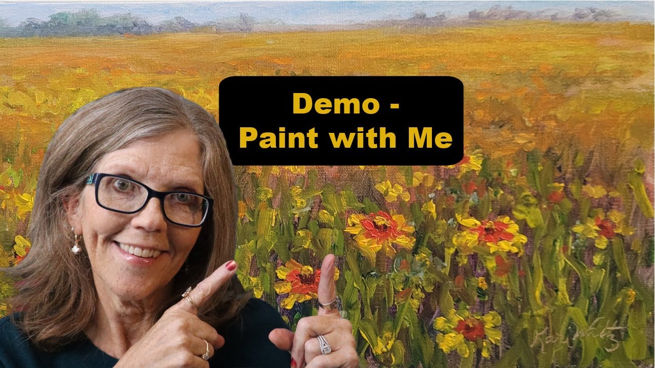Demo Paint with Me How to Oil Paint a Field of Wildflowers YouTube