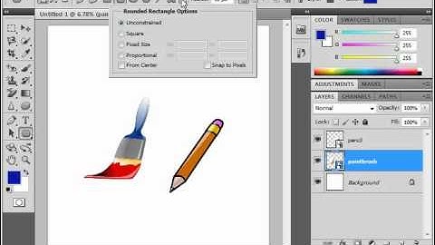 Photoshop CS5 Tutorial Shape Layers & Shape Options Adobe Training Lesson 12.2