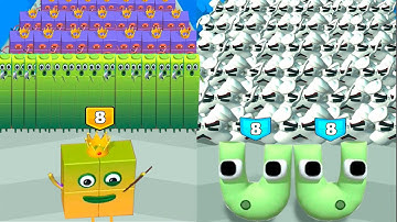 MAX LEVEL in MERGE ALPHABET vs NUMBERBLOCK LORD RUN! #8