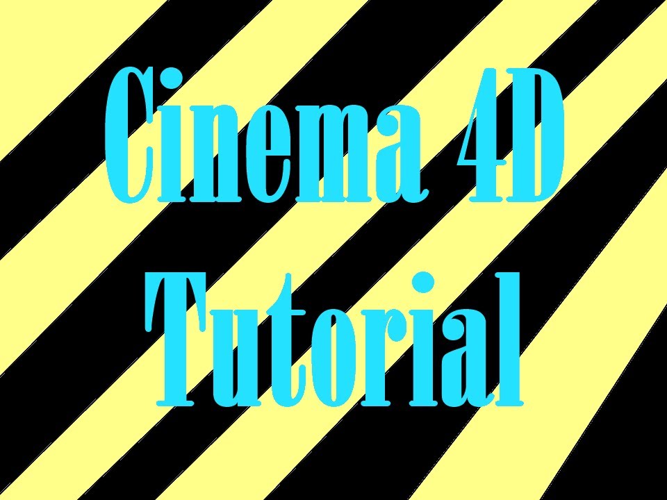 Tutorial Cinema 4D - The Basics :) - YouTube