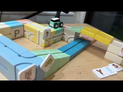 Qbi益智軌道磁吸玩具 創意森林軌道遊戲 ABC字母動物同樂組軌道闖關