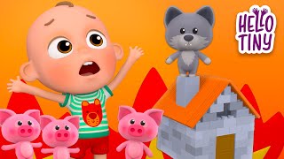 Three Little Pigs 🐷 | Kids Song and Nursery Rhyme | Hello Tiny