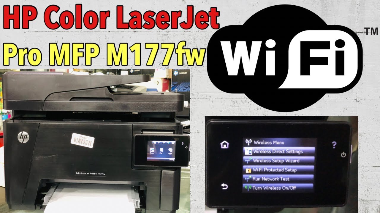 How to wifi hp color laserjet pro mfp m177fw I wifi setup I direct wifi easy to wifi - YouTube