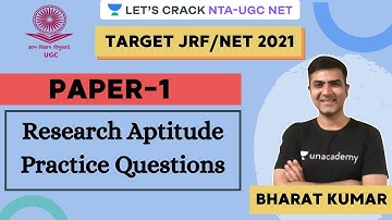 Research Aptitude Practice Questions | Target NTA-UGC NET Paper-1 for 2020/2021 | Kumar Bharat