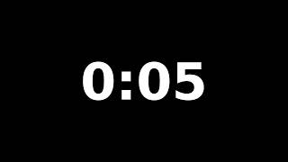 ⏱️ 5 Second Countdown Timer | Black Screen with Beep Sounds