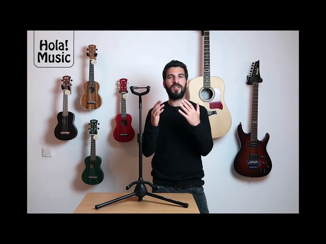 Universal Guitar Stand by Hola! Music. Fits All Guitars, Ukuleles & similar instruments.