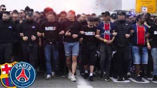 PSG Ultras in Barcelona (Cortège parisiens) | fc Barcelona - Paris SG 1:4 UCL 16.4.2024