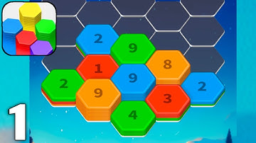 Hexa Master 3D - Color Sort - Gameplay Walkthrough Part 1 All Levels 1-5 (Android & iOS)