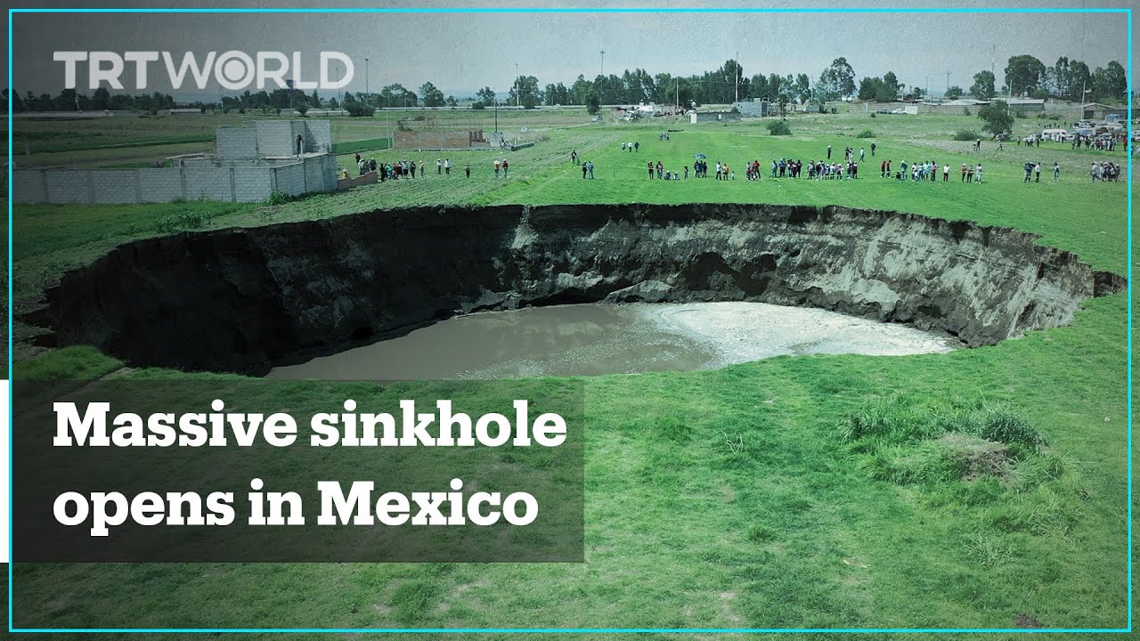 Massive sinkhole opens on Mexican farm YouTube