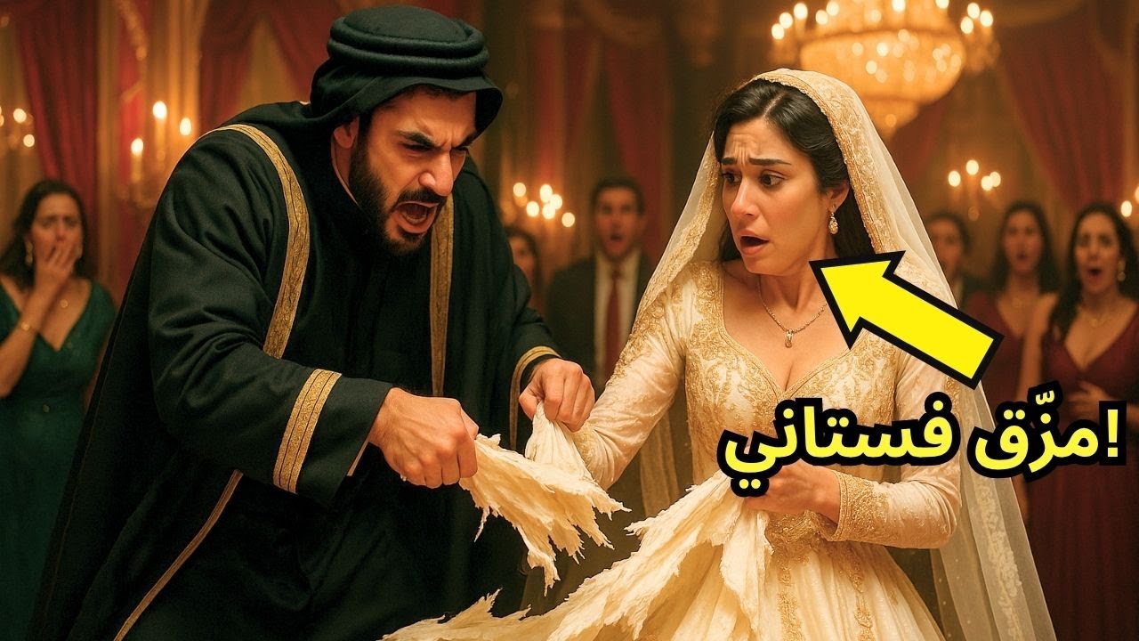 مزّق فستانها أمام الجميع وقال: 'أنتِ عار'... لكن جملة واحدة من أبيها قلبت القاعة!