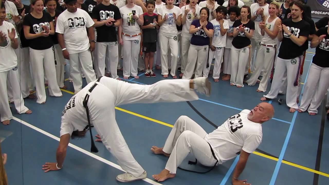 Mestre Paulao & Mestre Boneco enjoying capoeira!