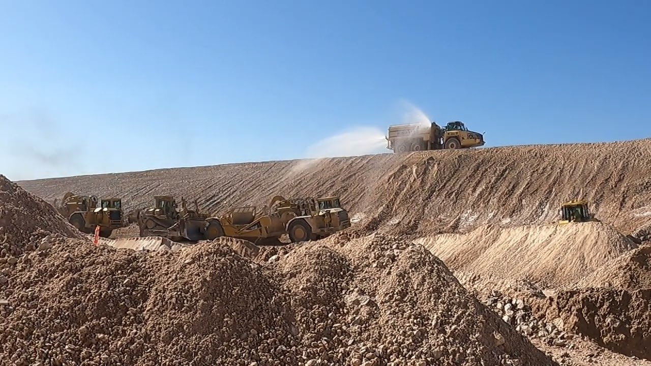 BOOM!, Slopes, Hard Rock, Komatsu D71, Cat D10, Cat 631, Komatsu 400 Water Truck, Tesmec Trencher