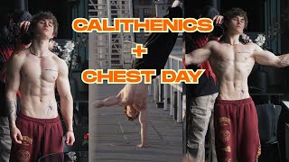 Calisthenics + Chest Day (dislocated finger)