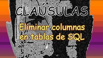 SQL Eliminar campos de una tabla con ALTER TABLE