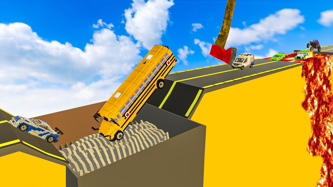 Testing Cars vs Lava Pool vs Axe Spinners vs Shredder | Teardown