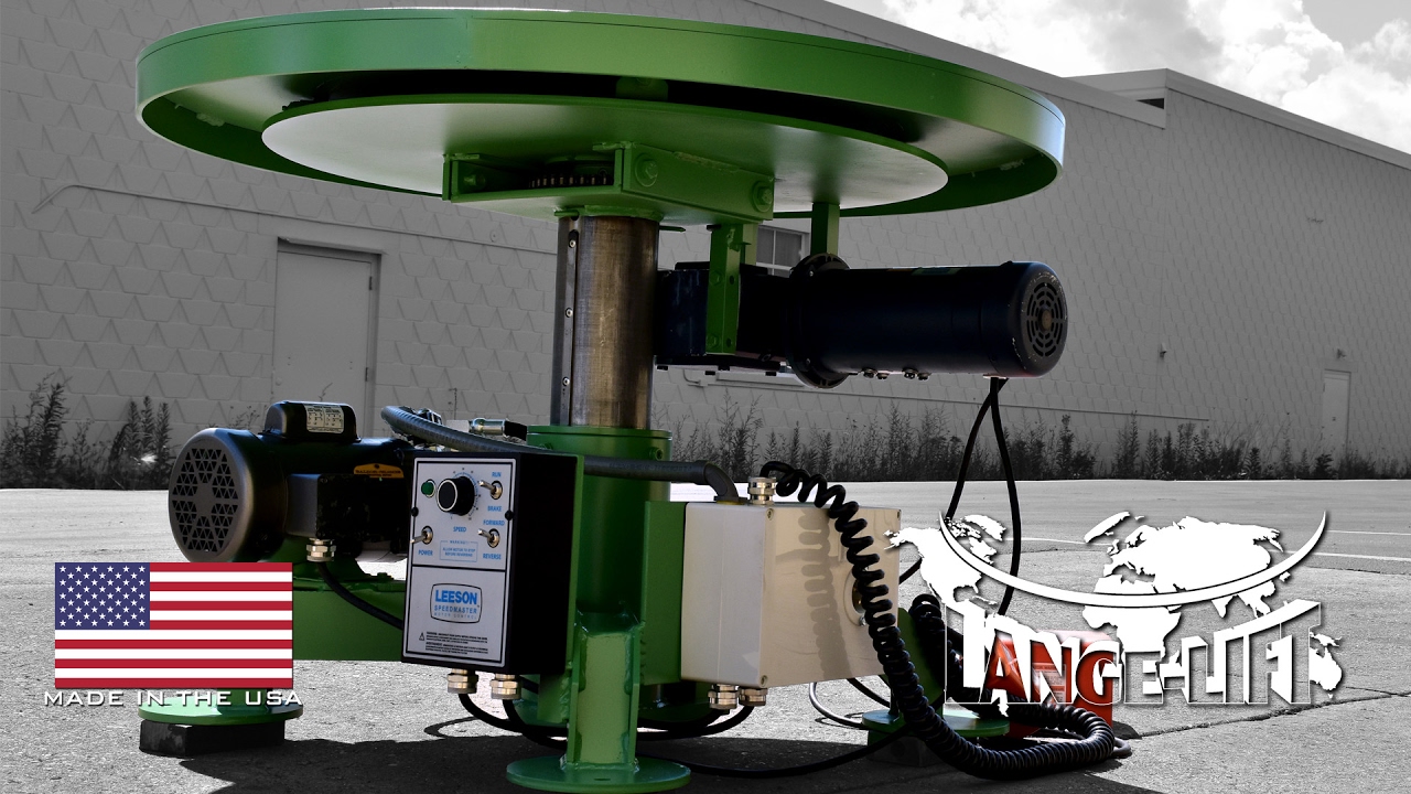 Electric Lift Table with Gear Drive Power Rotation 3,000 Pound