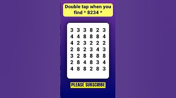Find 👉8234👈 in 5 seconds | Visual Test | Observation Skills | Number Search | Find the Odd one out