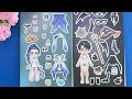 [Paper DIY]Halloween Paper Dolls With Kpop Demon Hunters Sticker Outfits | DIY Fashion😍#asmr #art