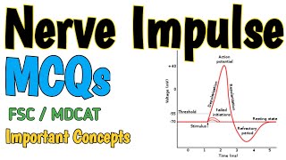 NERVE IMPULSE | MCQS | NERVOUS COORDINATION | FSC BIOLOGY and MDCAT | NEET