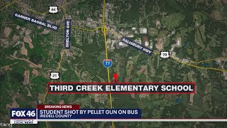 Iredell County elementary school student shot by pellet gun while on bus