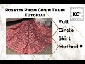 Prom Gown Tutorial - Circle Skirt Bottom with Rosette