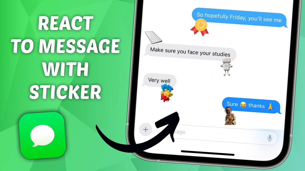Reacted Message Ios How to React to Message With Sticker on iPhone - YouTube