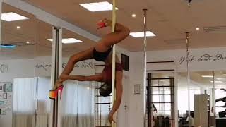 Advanced Pole Dance Trick Inverted Eagle