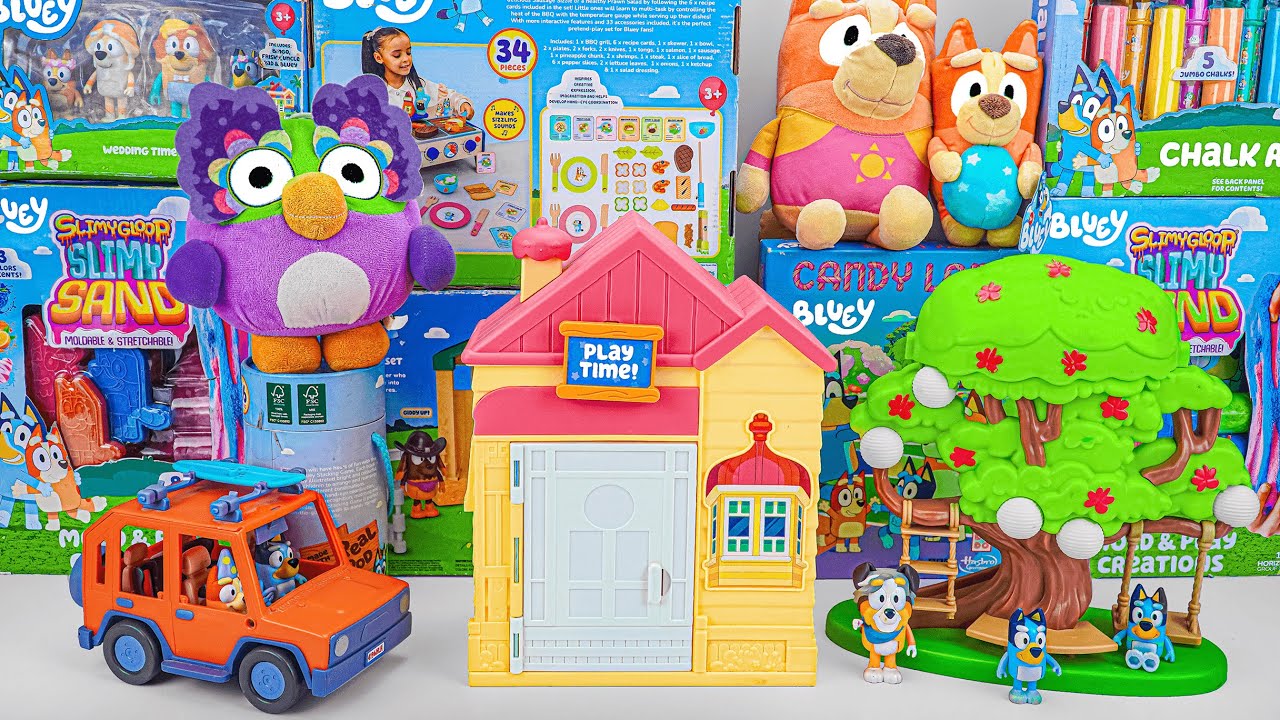 Bluey Toy Collection Unboxing Review 🌳 Bluey Tree Playset & Bluey Chattermax Plush Toy