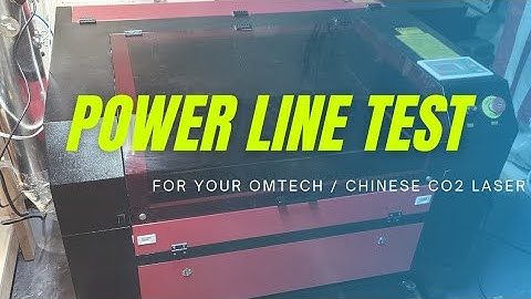 Power Line Test on your OMTech | CO2 Laser | Lightburn