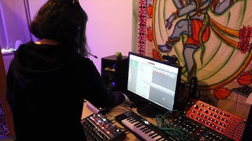 making a song with the behringer model d & arturia drumbrute impact