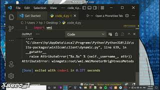 Control Screen Brightness Using Python 2 Lines
