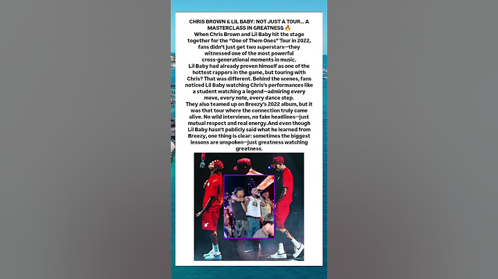 Chris Brown & Lil Baby’s Tour Was a MASTERCLASS in Music 🎧🔥 #chrisbrown