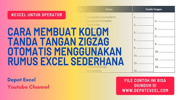 Cara Membuat Kolom Tanda Tangan Zigzag Otomatis Menggunakan Rumus Excel sederhana