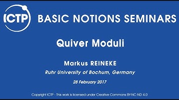 Quiver Moduli - M. Reineke - 2017