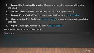How to Fix the No File or Directory Error When Iterating Through Images in Python